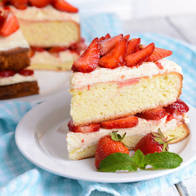 Sponge cake is a light cake made from flour, eggs, sugar, and sometimes baking powder.