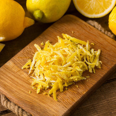 Zest is made from the peel of citrus fruits like lemon, orange, lime, grapefruit, mandarin, and pomelo.