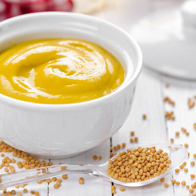 Mustard is a condiment made from the seeds of the mustard plant.