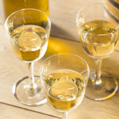 Sherry is a type of fortified wine made from white grapes in Andalucia, Spain.