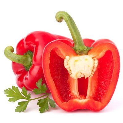Red capsicum (Capsicum annuum) is a type of pepper that belongs to the Solanaceae or nightshade family.