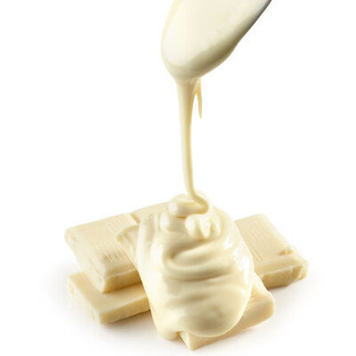 White chocolate is food made from cocoa butter, milk products, sugar, vanilla, and lecithin (a fatty substance)