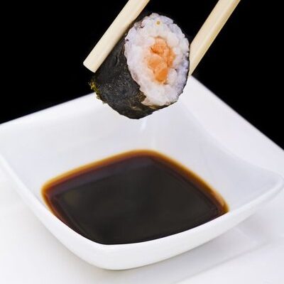 Soy sauce is a liquid condiment and seasoning of Chinese origin.