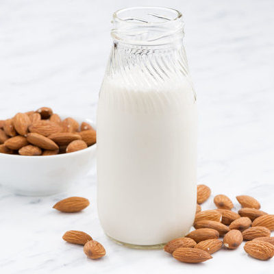 Almond milk is the liquid extract from raw almonds that is characterized by its creamy texture and nutty flavor.