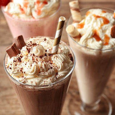 A milkshake is a cold drink made with milk, to which ice cream, as well as different flavors and ingredients may be added.