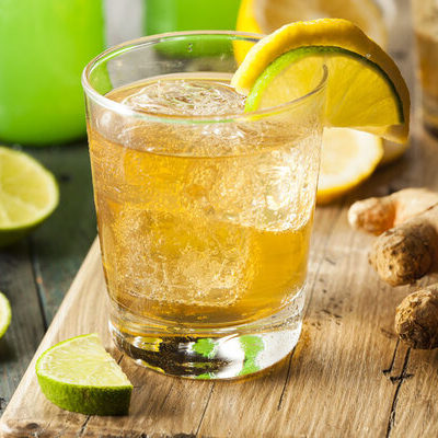 Ginger ale is a sweet carbonated beverage flavored with ginger.