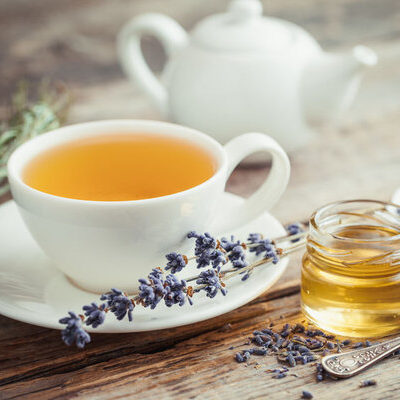 Lavender tea is an herbal tea produced by mixing the fresh or dried purple buds of the lavender plant (Lavandula angustifolia) with hot water.