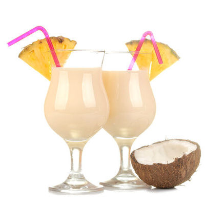A piña colada is a rum-based cocktail made with white rum, coconut cream or milk, and pineapple juice.