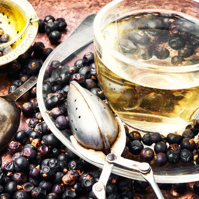 Juniper berry tea is a hot beverage made from brewing common juniper berries (Juniperus communis L.) in hot water.
