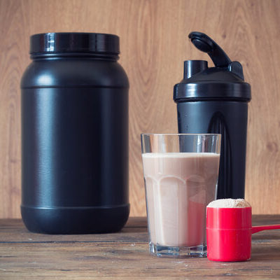 A protein shake is a dietary supplement consisting of protein powder mixed with water or milk.