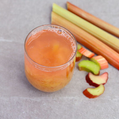 Rhubarb juice is a drink made from rhubarb stalks.