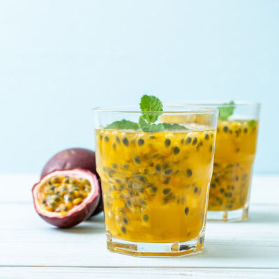 Passion fruit juice is a beverage made from the passion fruit (Passiflora edulis) of the Passifloraceae family.