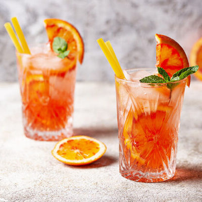 Negroni is a cocktail of Italian origin, consisting of gin, vermouth, Campari, and an orange slice or peel.