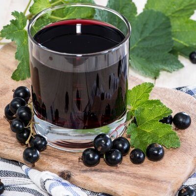 Blackcurrant juice is a fruit juice obtained from the fruit of the blackcurrant shrub.