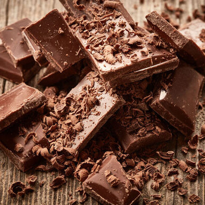 Chocolate is a food made from roasted and ground cacao beans.