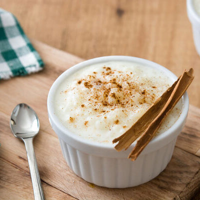 Rice pudding is a creamy dish produced by cooking rice with milk, and flavored with sugar and sometimes spices.