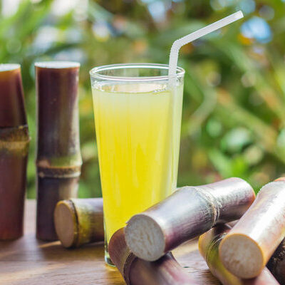 Sugarcane juice is the cloudy, white or yellow liquid extracted from the sugarcane plant.