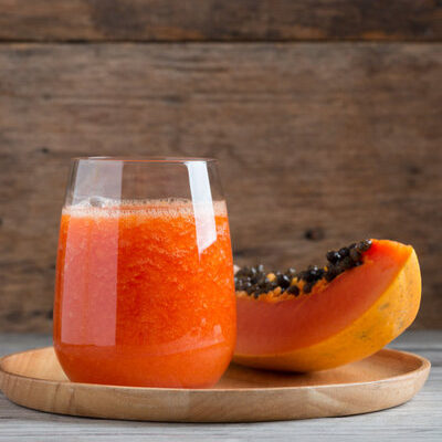 Papaya juice is juice made by blending the soft and smooth papaya fruit with water.
