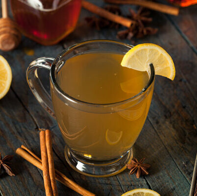 The hot toddy is a whiskey-based drink mixed with honey, sugar, herbs, and spices. It is an alcoholic beverage that is served hot.