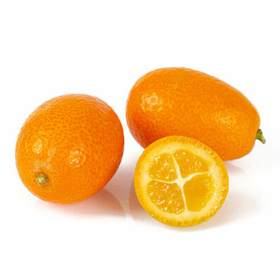 Kumquat (Citrus japonica) is a citrus fruit that closely resembles the orange in color and shape.