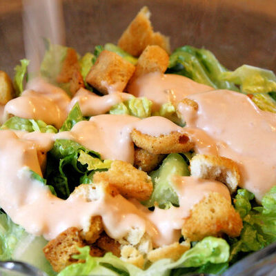 Thousand Island dressing is a salad dressing that is popular in the United States.