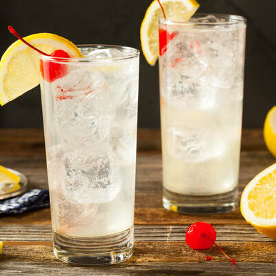 Tom Collins is a cocktail that belongs to the Collins family of sour cocktails, which are usually made with a base spirit, lemon juice, sugar, and carbonated water.