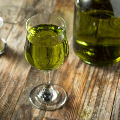 Chartreuse is a liqueur of French origin that comes in a signature green color. It is a herbal concoction that contains a number of herbs and spices
