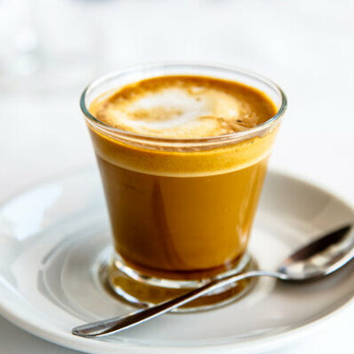 Cortado is a hot beverage of Spanish origin.