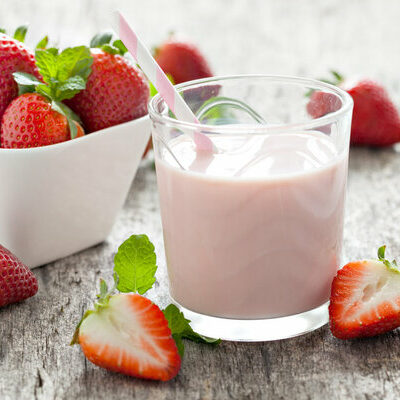 Strawberry milk is a beverage made from milk flavored with strawberries.