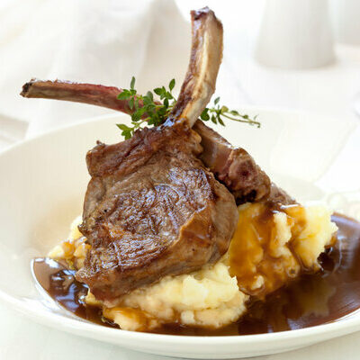 Lamb chops refers to a specific cut of lamb (young sheep) that are tender and flavorful.