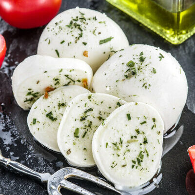 Mozzarella is a type of cheese of Italian origin. It is usually made from buffalo’s milk through the pasta filata method, which gives it an elastic and stringy texture, especially when heated.