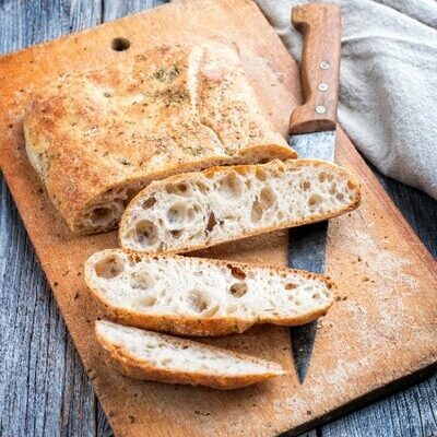 Ciabatta is a type of bread of Italian origin. It is relatively recent in origin and was created in response to the French baguette.
