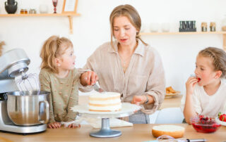 Cakes come in various shapes, sizes, and flavors and can be decorated in many ways. They can be made from scratch or purchased pre-made from a bakery or grocery store.